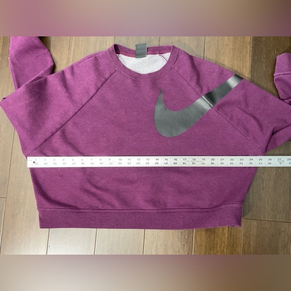 Nike Purple Boxy Crop Hoodie Long Sleeve - Picture 6 of 6
